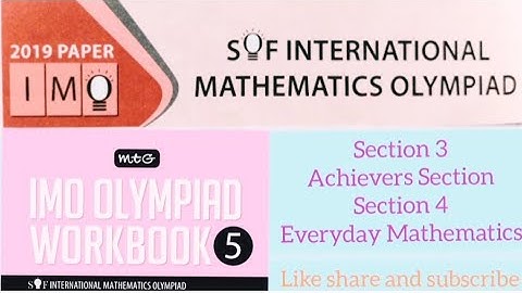 SOF International Mathematics Olympiad Paper 2019 for Class 5