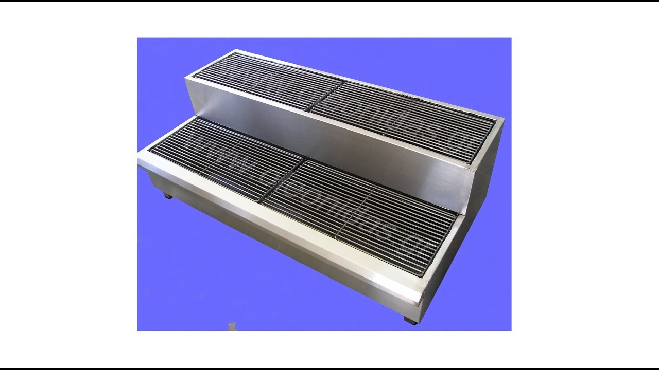 Σχαριέρα καρβούνου διπλή. Professional Stainless Steel Charcoal Grill