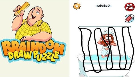Braindom Draw Puzzle Level 6 , 7 ,8 , 9 , 10 Gameplay