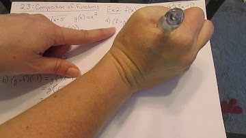 Section 2.3:  The Composition of Functions