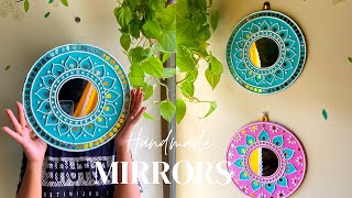 DIY Lippan Art Mirror | Mud Mirror Work | DIY Wall Hanging Indian