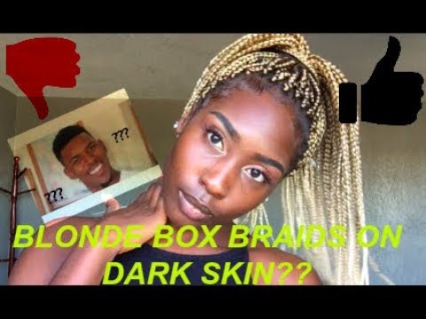 Blonde Box Braids On Dark Skin