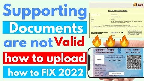 NSDL #PAN card #Supporting Document NOT #VALID |🔥🔥 Proof of Identity or Proof of Address not Submit