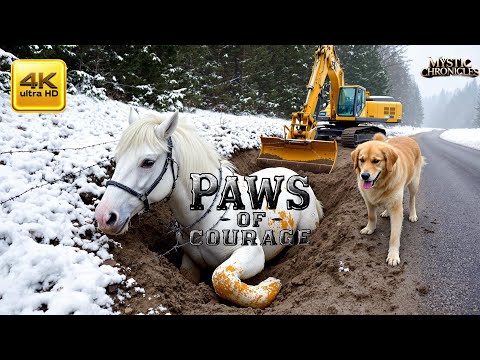 Watch The Brave Shiba Inu Who Saved a Trapped Horse from the Mud with His Incredible Courage