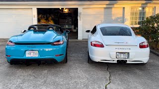 Does a 987 Cayman S sound better than a new 718 Spyder?