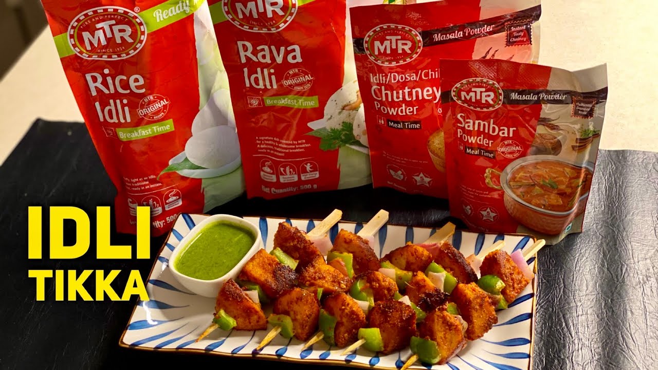 Idli tikka with sambar