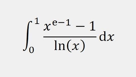 Leibniz Integral Rule - Integral of (x^(e-1)-1)/ln(x)