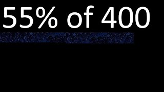 55% of 400 , percentage of a number . 55 percent of 400 . procedure