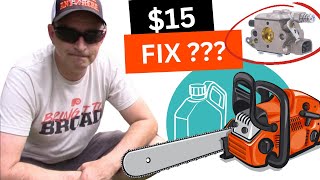 Can a CHEAP $15 Carburetor FIX MY CHAINSAW?? ECHO CS-345