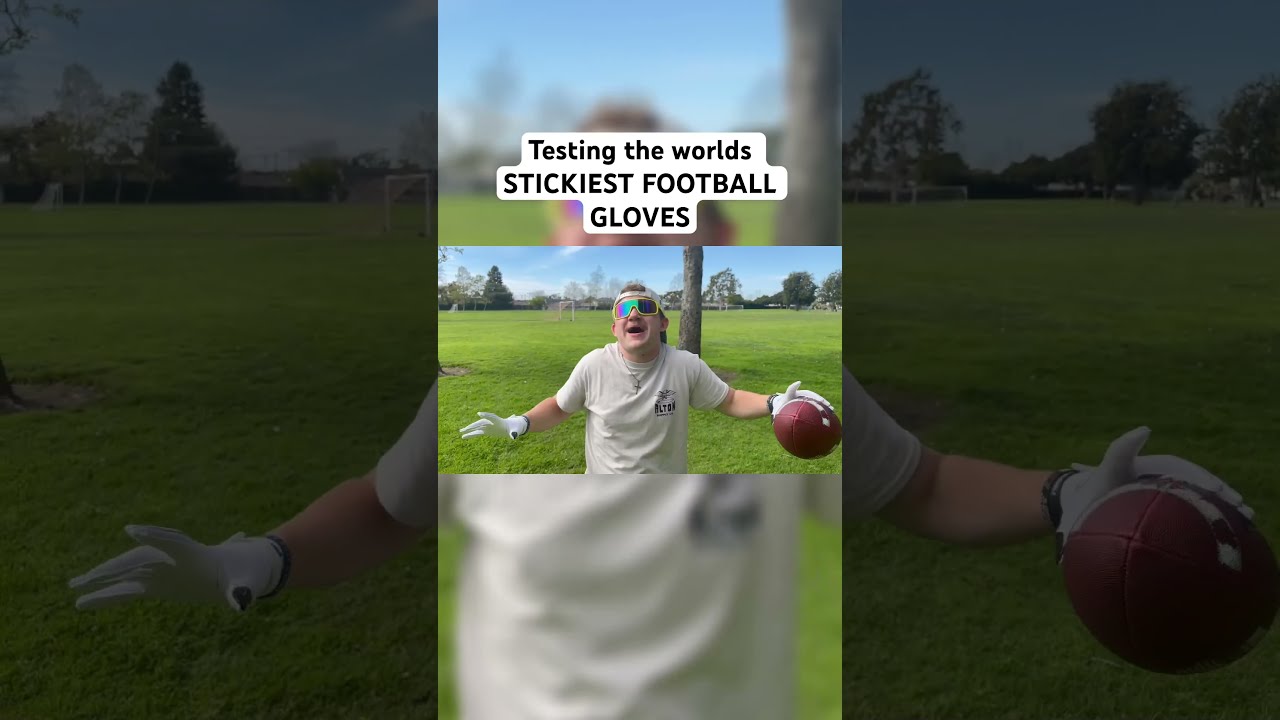 Testing The Worlds STICKIEST FOOTBALL GLOVES Nfl Shorts Nflfootball Sports Nflmemes