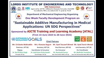 AICTE-ATAL FDP | Day-2 | FN Session-3 | Mechanical Engineering | Lords Inst. of Engineering & Tech.