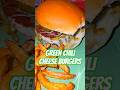 Green chili cheese burgers #homemade #wife #food #delicious