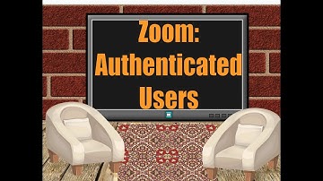Authenticated Users in Zoom