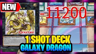 YuGiOh New Galaxy Dragon Deck 1 SHOT OTK, OVER 20,000 ATTACK