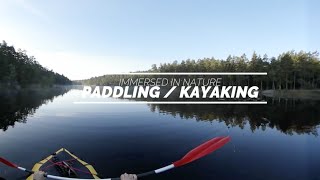 Paddling in Sweden - Early morning on the lake in 360°