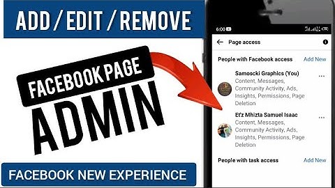 How to Add / Remove Admin in Facebook New Page Experience