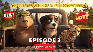 LOST in the BIG CITY! 😱 A Scary New Adventure for a Capybara, Cat & Dog | Episode 3