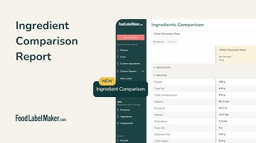 How to Use The Ingredient Comparison Report | FoodLabelMaker Tutorial