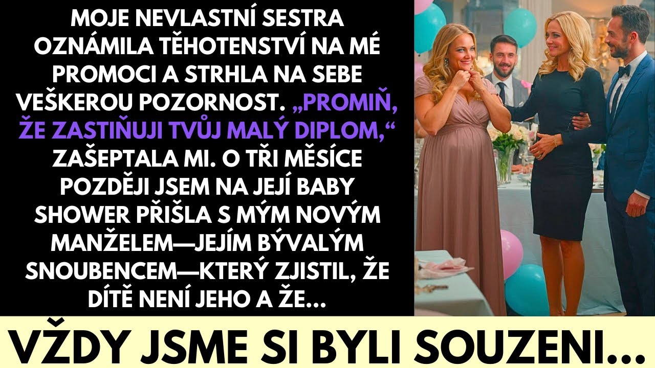 Byla jsem hvězdou večera. Vlastní promoce, červený diplom, táta poprvé v životě vstal a tleskal. Pak se Simona postavila, položila si ruku na břicho a celý můj okamžik slávy se rozplynul....