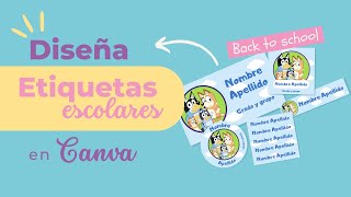 Como hacer etiquetas escolares en canva   PLANTILLAS GRATIS