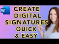 How to Create Digital Signatures in Word – Quick and Easy Tutorial – Transparent Background