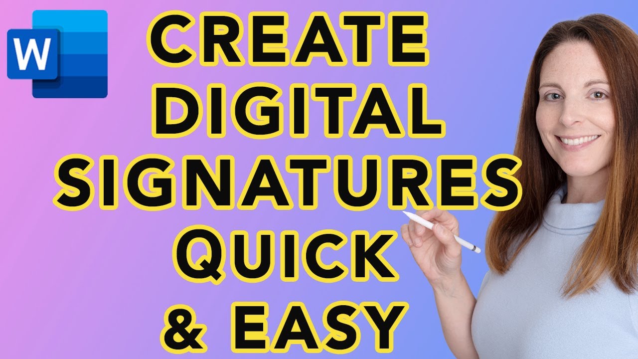 create a digital signature word