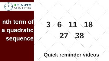 nth term of a quadratic sequence - the easy way - GCSE level 6+