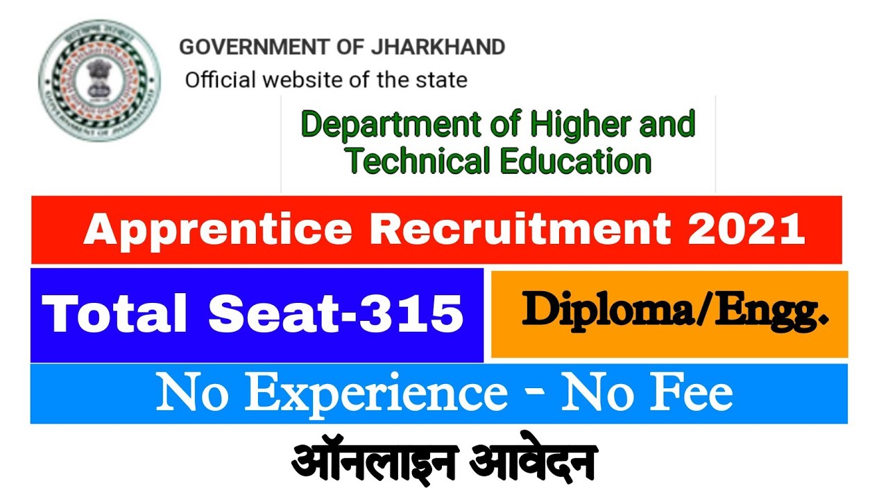 DHTE Apprentice Recruitment 2021 Total Seat315 Diploma/Engg