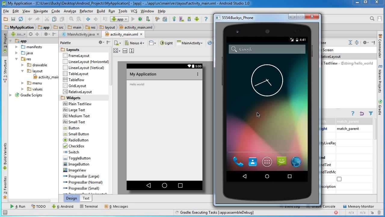 make a simple android app using android studio