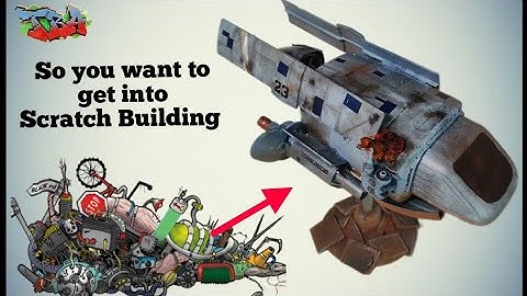 Making a spaceship out of a chewing gum container. #scratchbuild