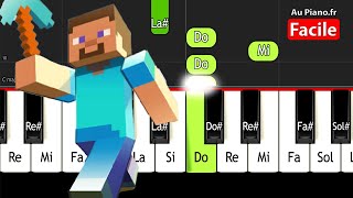 Video thumbnail of "Comment jouer Minecraft Sweden au Piano (Tutorial Facile Débutant)"