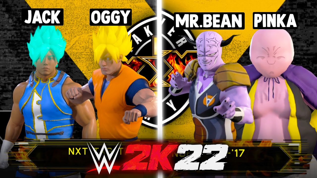 💥Oggy The Goku And Jack The Vegita Vs Pinka The Majin Buu And Captain Ginyu In WWE2K22-WrestleMania💥