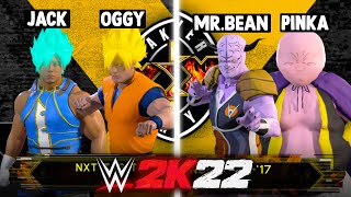 💥Oggy The Goku And Jack The Vegita Vs Pinka The Majin Buu And Captain Ginyu In WWE2K22-WrestleMania💥