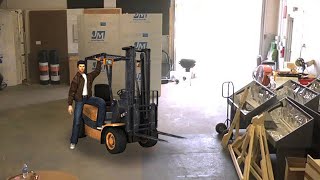 Watch Safety Awareness for Forklift Equipment Trailer