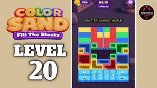 Color Sand Fill The Blocks Level 20 Walkthrough Solution