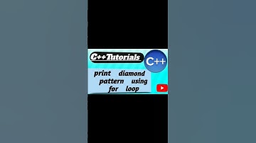 how to print diamond pattern in c++ program/c++ tutorials #coding #shorts #cpp