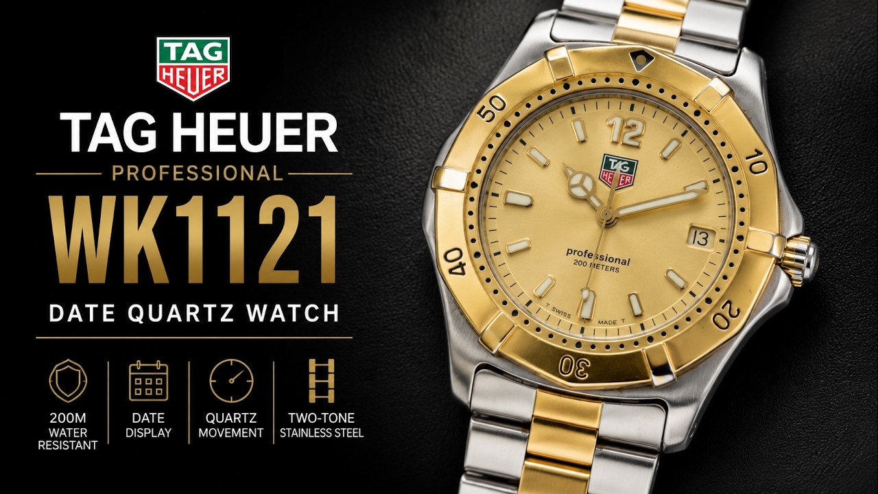 TAG Heuer Professional WK1121 本体 TAG HEUER WK1121 Professional Date Quartz Watch - YouTube