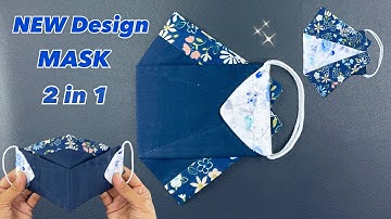 NEW Design Fabric FACE MASK 4 Layers & 2 in 1  | Face Mask Sewing Tutorial | Breathable & Very CUTE!