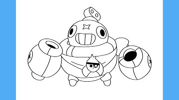 HOW TO DRAW TICK FROM BRAWL STARS