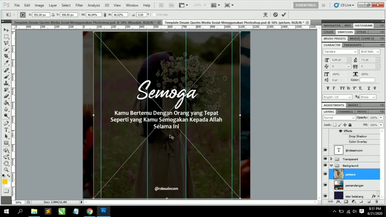 Template Desain Quotes Media Sosial Menggunakan Photoshop Template Desain Quotes Media Sosial Menggunakan Photoshop