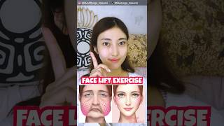 FACE LIFT EXERCISE FOR JOWLS &amp; LAUGH LINES &amp; EYE BAGS #shorts #antiaging