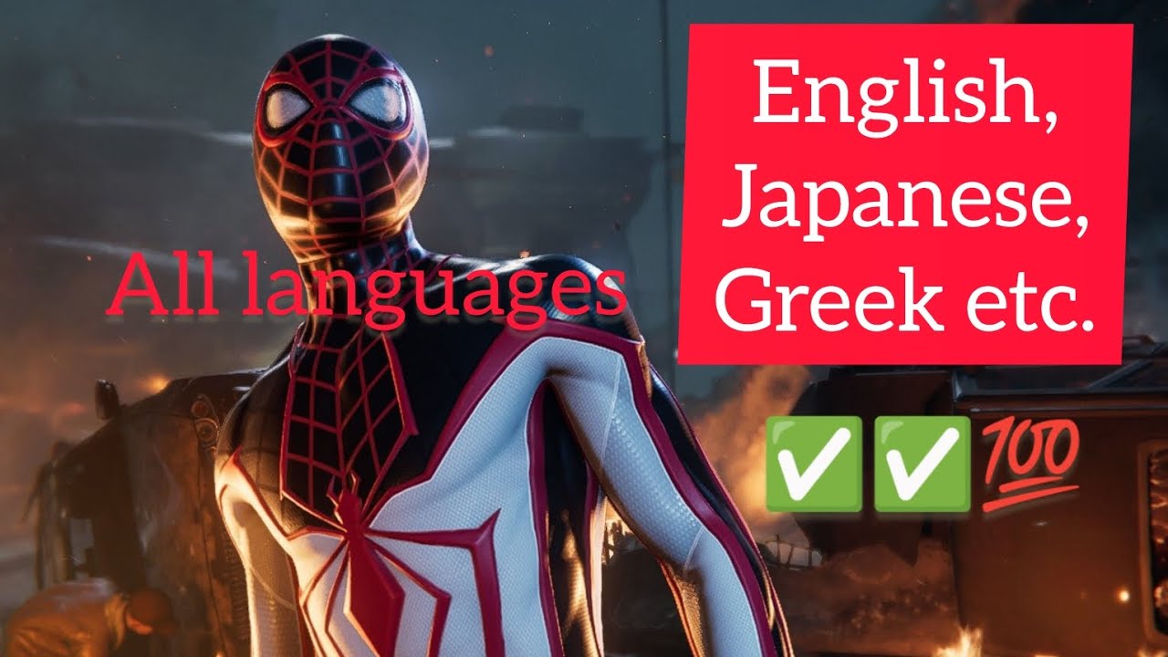 To change from Arabic to any language in spider man Miles morales and spider man remaster.💯 ...