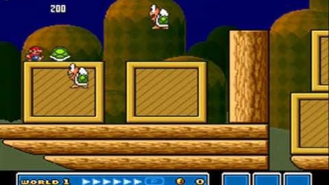 SMB3 for Super Mario All-Stars Custom Level #349 - World 8 Airship