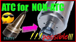 home made cnc 2.2kW ATC WZW china spindle part2 ATC for nonatc er20 diy