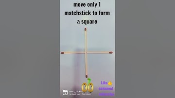 Move matchstick to form square | move only 1 matchstick to make square trick