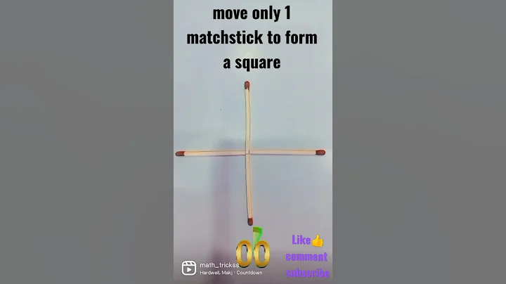 Move matchstick to form square | move only 1 matchstick to make square trick