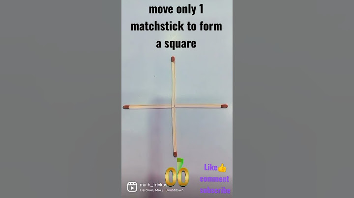 Move matchstick to form square | move only 1 matchstick to make square trick