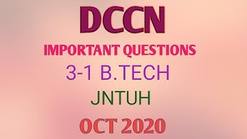 Data Communication & Computer Networks||DCCN  Important Questions for 3-1 B.tech|| JNTUH
