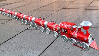 How to make a Train out of soda cans - Creative Idea