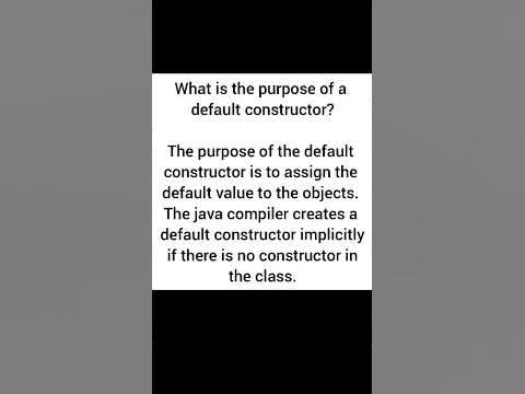 What is DEFAULT CONSTRUCTOR in java? #shorts #java - YouTube